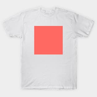 PLAIN SOLID Pastel Red T-Shirt